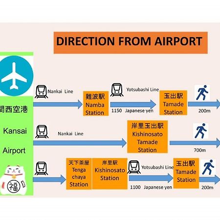 玉出202 Wifi付 玉出駅から徒歩2分 地下鉄難波迄8分 Lejlighed Osaka Eksteriør billede